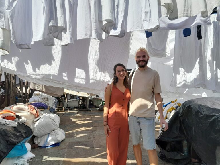 Dhobi Ghat open-air laundry seen from the viewing point in Mumbai