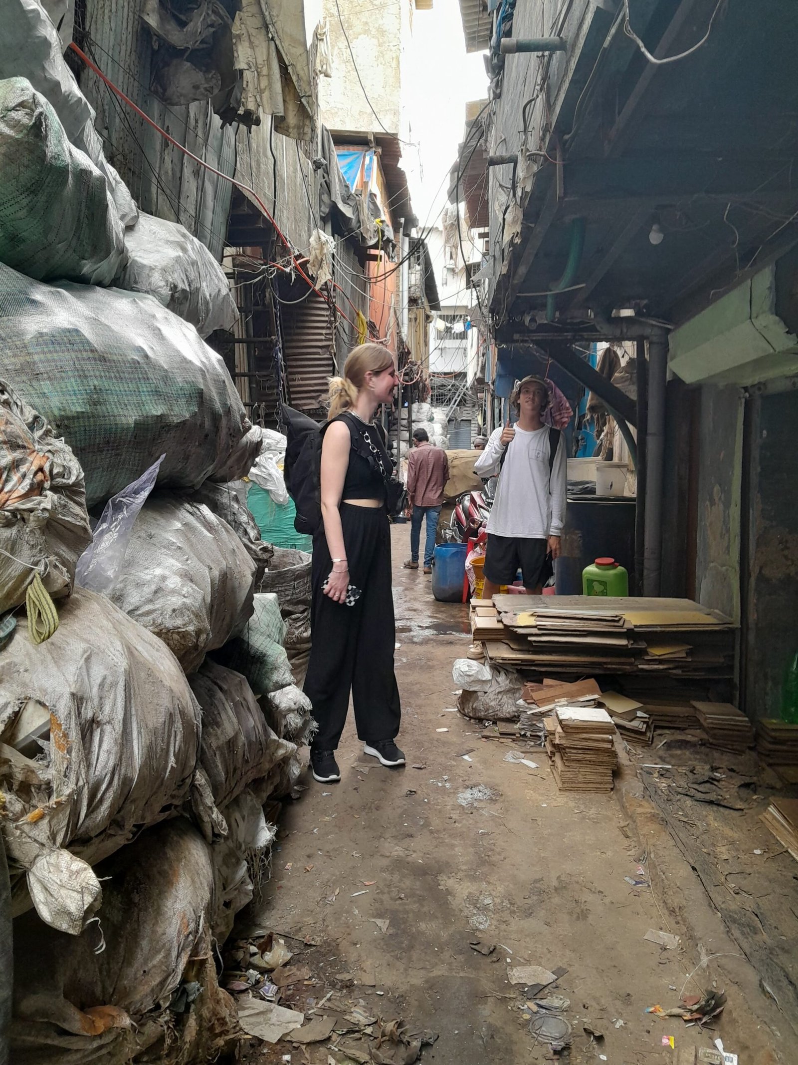 A working industrial lane in Dharavi, Mumbai