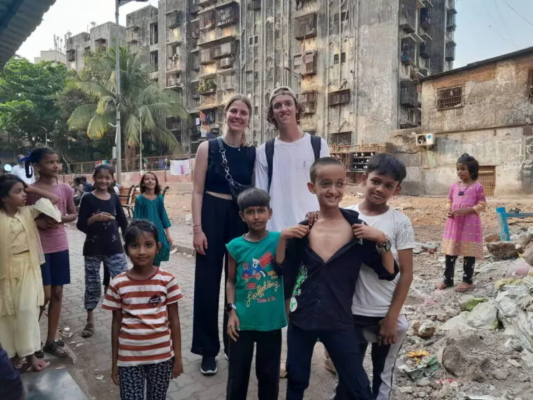 Narrow lane in Dharavi, Mumbai, on a guided slum tour