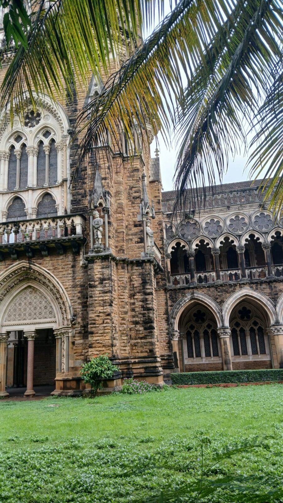 The University of Mumbai Gothic building seen from the Oval Maidan