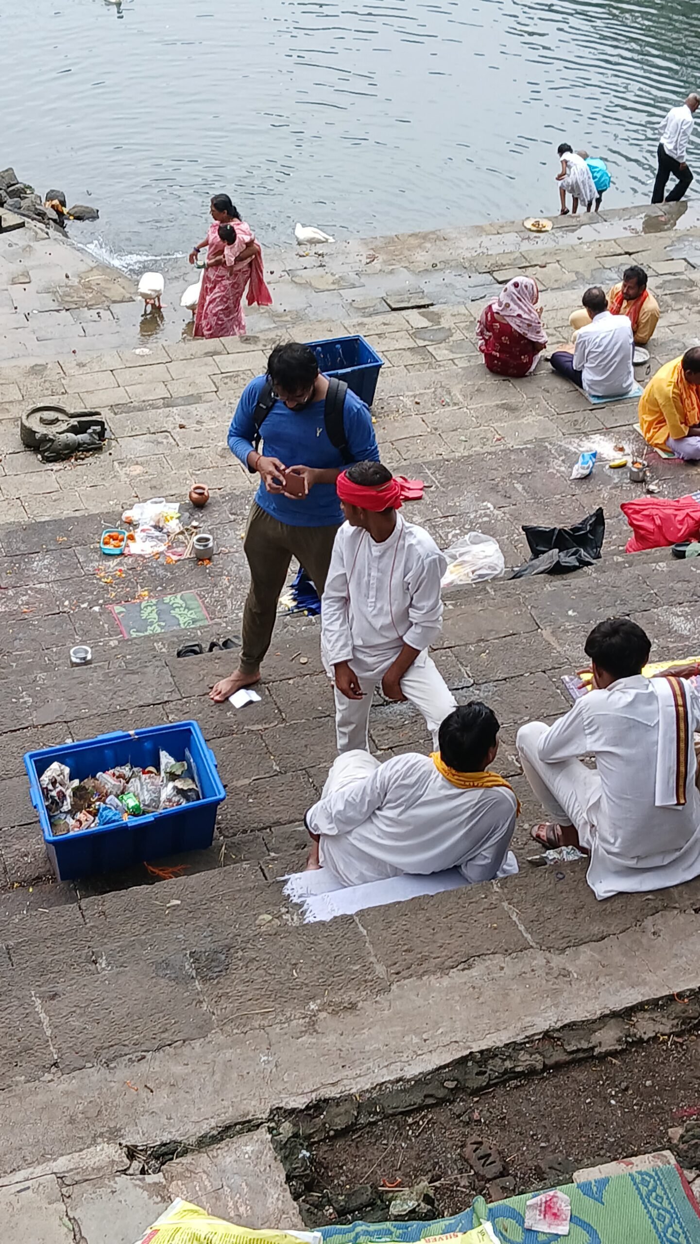 Banganga Tank on Malabar Hill, visited on a Mumbai sightseeing tour